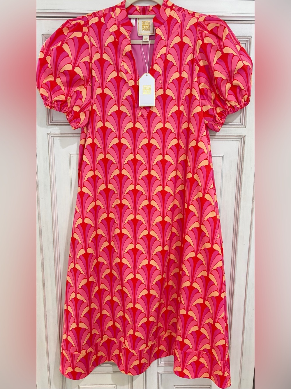 NWT SZ L Emily McCarthy Scallop Hampton Dress MSRP $328!!! Firm Price